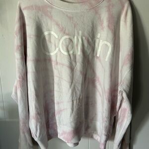 Calvin Klein Light Pink Tie-Dye Sweatshirt